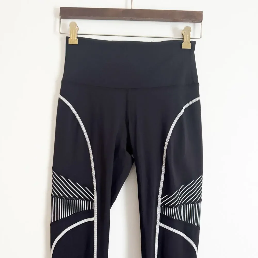 LULULEMON Channel Your Energy Tight Leggings Black White 6